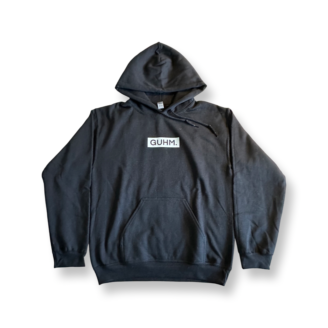 GUHM. Logo Hoodie w/ white background